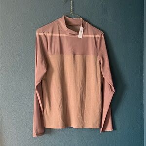 Women’s Tan Long Sleeve mesh Shirt